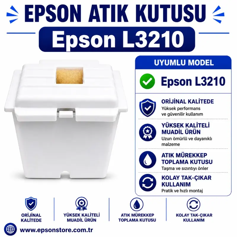 Epson L3211 Atık Mürekkep Pedi " Komple Kutu "